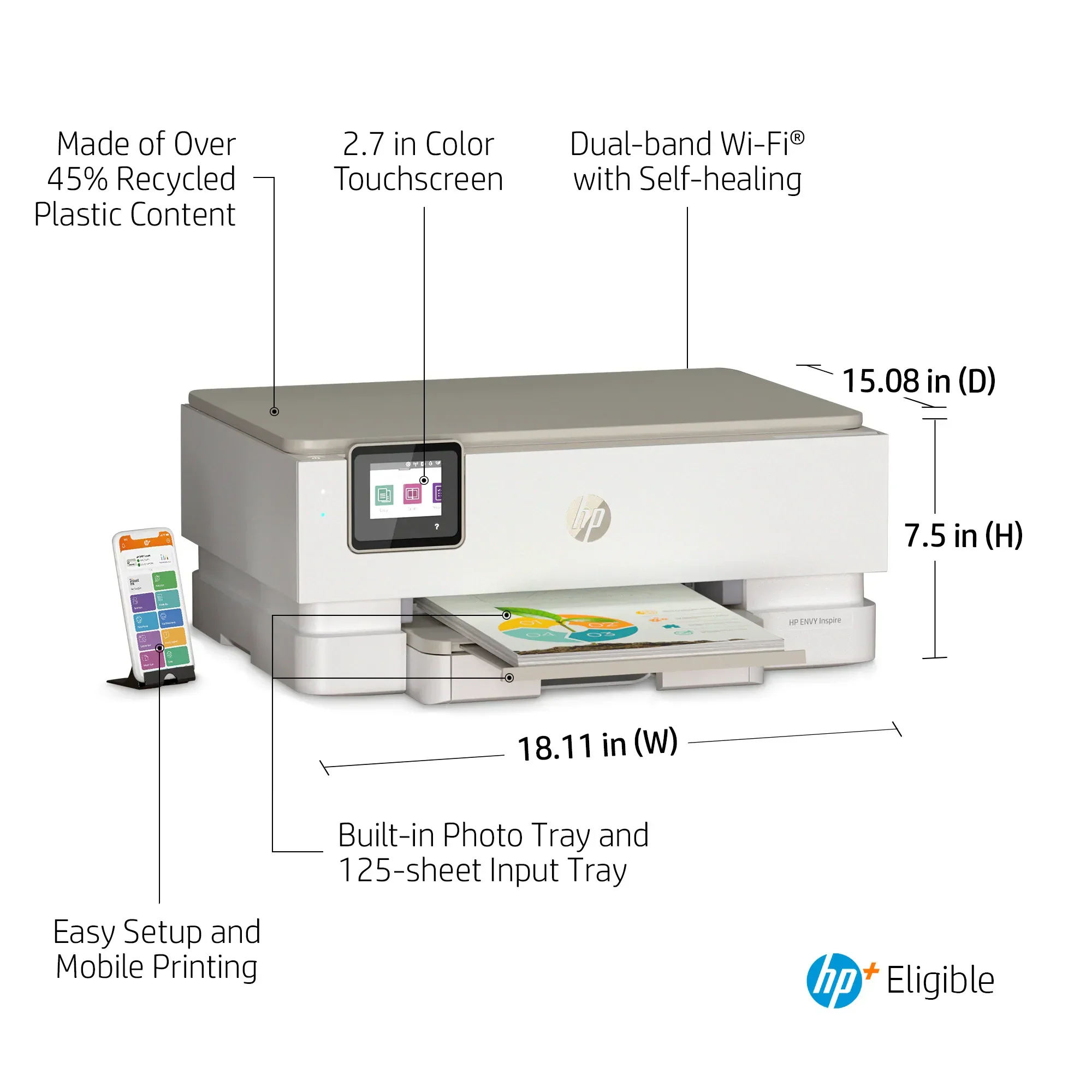 HP Envy 7255e Wireless Photo All-in-One Color Inkjet Printer for Home and Creative Printing - Image 4